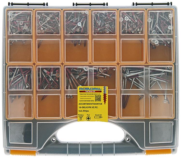 Load image into Gallery viewer, Rotadrill 1040043 - assortimentskoffer 1(10-delig vk.vz.pz.) | 4 stuks
