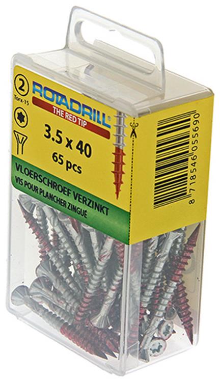 Rotadrill 1039908 - vloerschroef 75°-vk tx vz 3.5x40mm (65) | 6 stuks