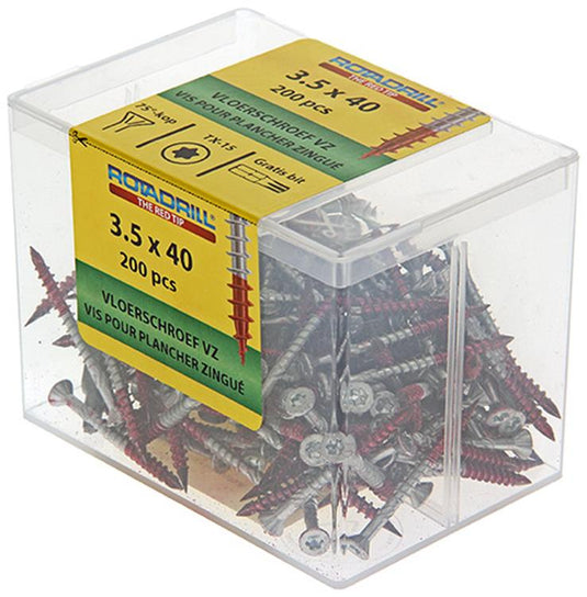 Rotadrill 1040007 - vloerschroef 75°-vk tx vz 3.5x40mm (200) | 4 stuks