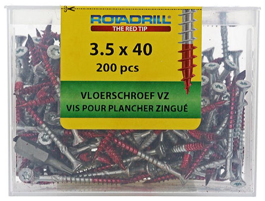 Rotadrill 1040007 - vloerschroef 75°-vk tx vz 3.5x40mm (200) | 4 stuks