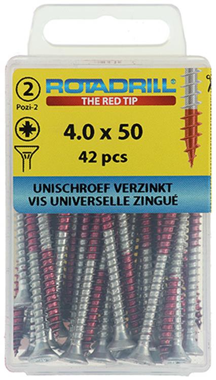Load image into Gallery viewer, Rotadrill 1039802 - universeelschroef vk pzd vz 4.0x50mm (42) | 6 stuks
