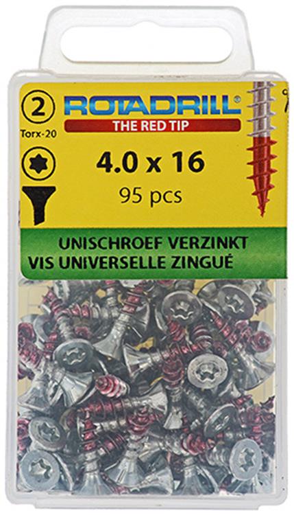 Rotadrill 1039932 - universeelschroef vktx vz 4.0x16mm (95) | 6 stuks