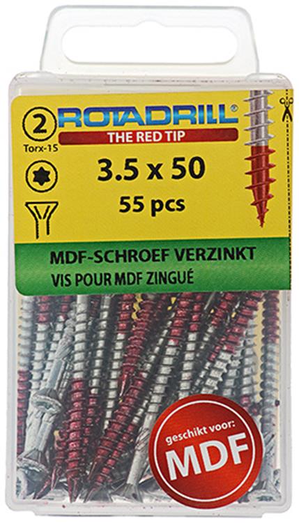 Load image into Gallery viewer, Rotadrill 1039911 - mdf-schroef 75°-vk tx vz 3.5x50mm (55) | 6 stuks
