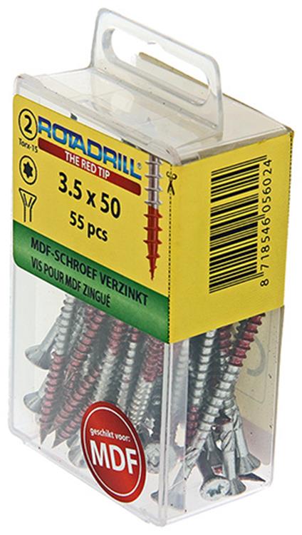 Rotadrill 1039911 - mdf-schroef 75°-vk tx vz 3.5x50mm (55) | 6 stuks