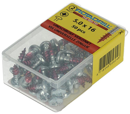 Rotadrill 1039831 - universeelschroef ck pzd vz 5.0x16mm (50) | 6 stuks