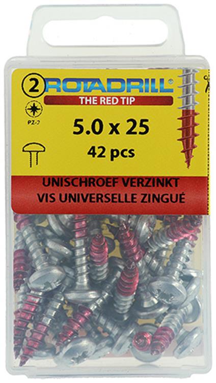 Load image into Gallery viewer, Rotadrill 1039833 - universeelschroef ck pzd vz 5.0x25mm (42) | 6 stuks
