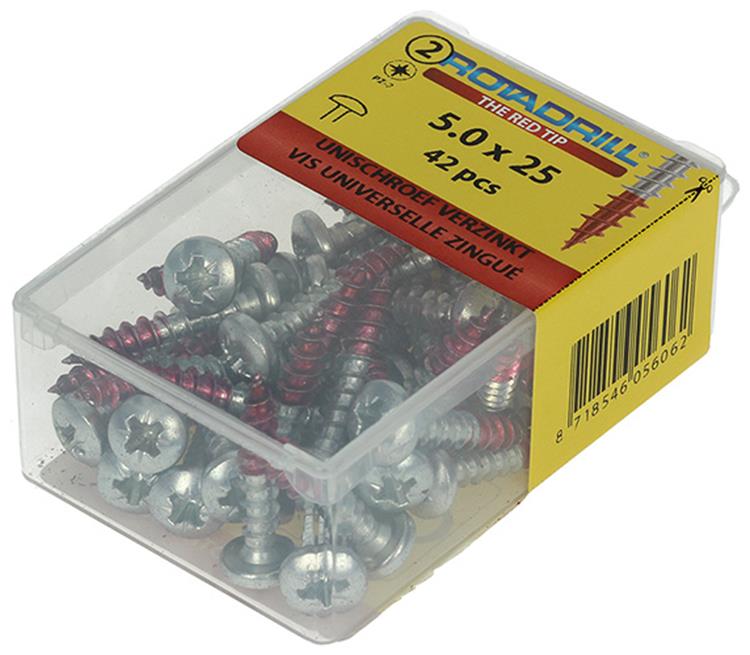 Load image into Gallery viewer, Rotadrill 1039833 - universeelschroef ck pzd vz 5.0x25mm (42) | 6 stuks
