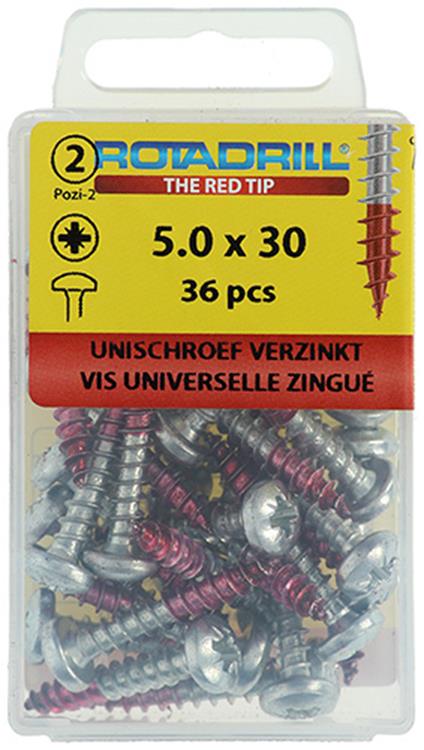 Load image into Gallery viewer, Rotadrill 1039834 - universeelschroef ck pzd vz 5.0x30mm (36) | 6 stuks

