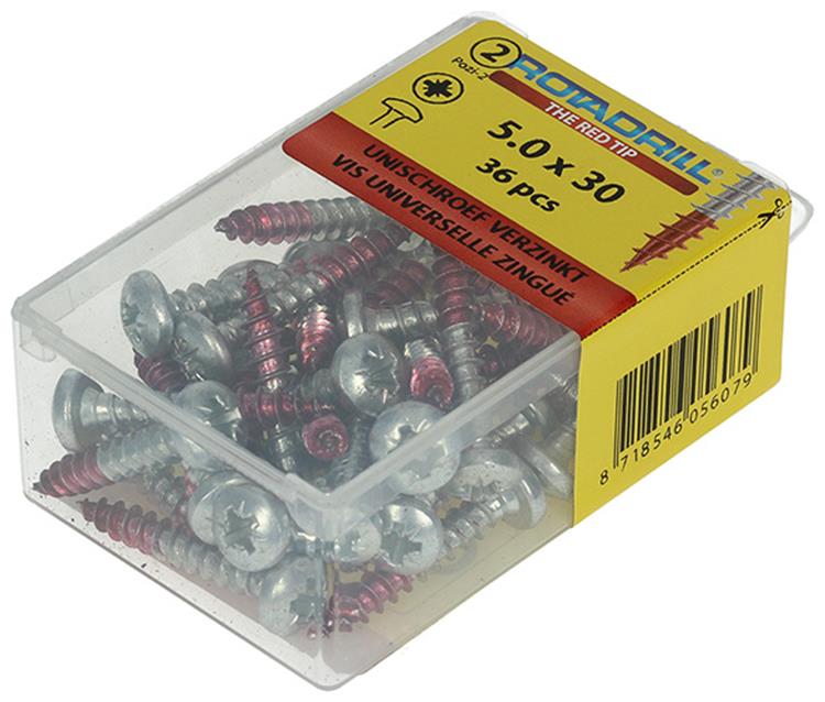 Load image into Gallery viewer, Rotadrill 1039834 - universeelschroef ck pzd vz 5.0x30mm (36) | 6 stuks
