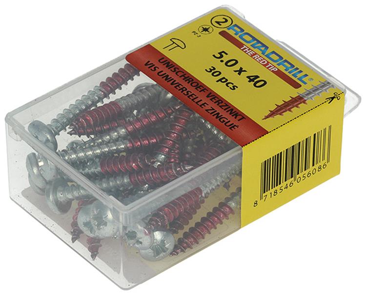 Load image into Gallery viewer, Rotadrill 1039835 - universeelschroef ck pzd vz 5.0x40mm (30) | 6 stuks
