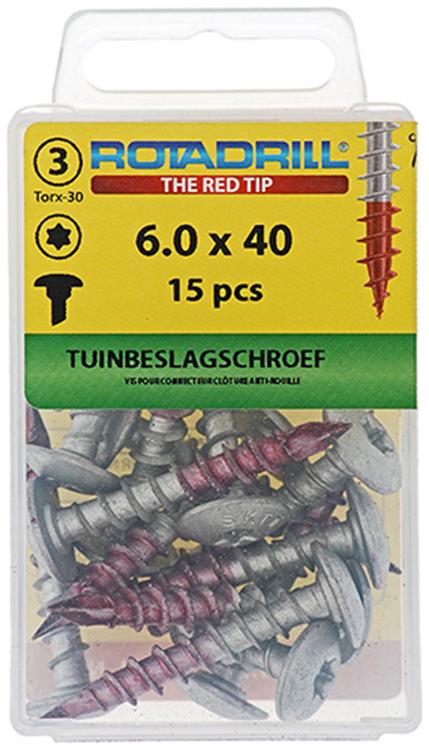 Rotadrill 1039923 - tuinbeslagschroef ar-coating tx 6.0x40mm (15) | 6 stuks