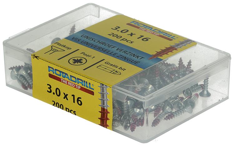Load image into Gallery viewer, Rotadrill 1039960 - universeelschroef vkpzd vz 3.0x16mm (200) | 4 stuks
