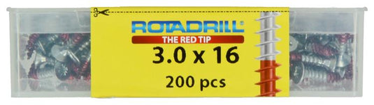 Rotadrill 1039960 - universeelschroef vkpzd vz 3.0x16mm (200) | 4 stuks