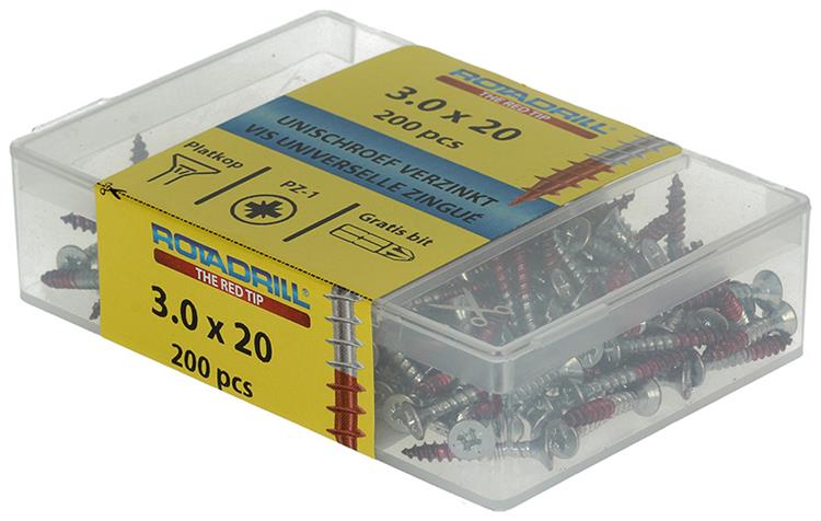 Load image into Gallery viewer, Rotadrill 1039961 - universeelschroef vkpzd vz 3.0x20mm (200) | 4 stuks
