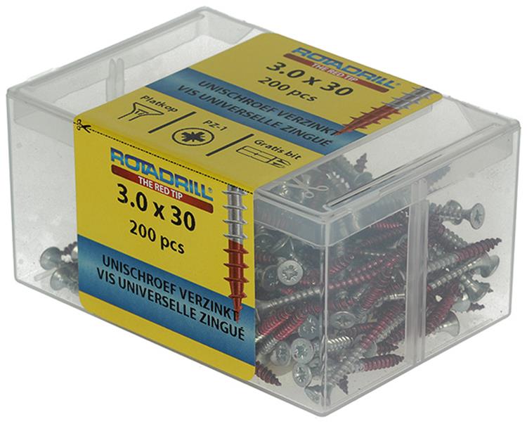 Load image into Gallery viewer, Rotadrill 1039963 - universeelschroef vkpzd vz 3.0x30mm (200) | 4 stuks
