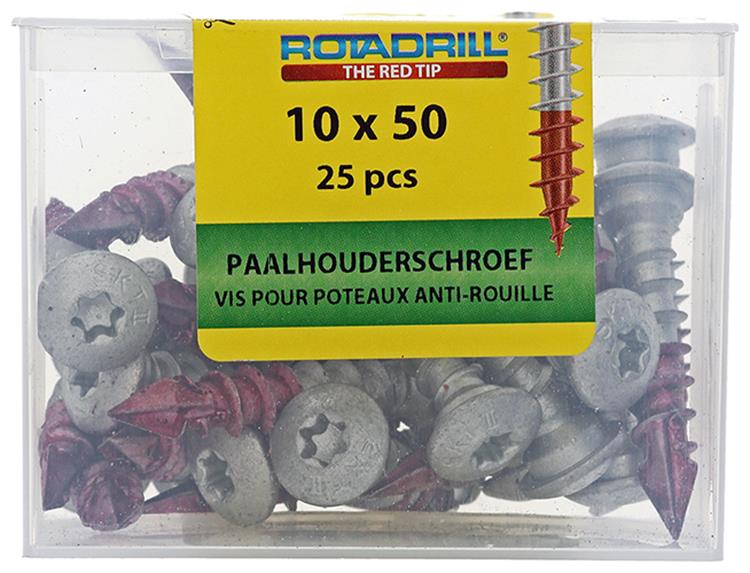 Load image into Gallery viewer, Rotadrill 1040021 - paalhouderschroef ar-coating tx 10.0x50mm (25) | 4 stuks
