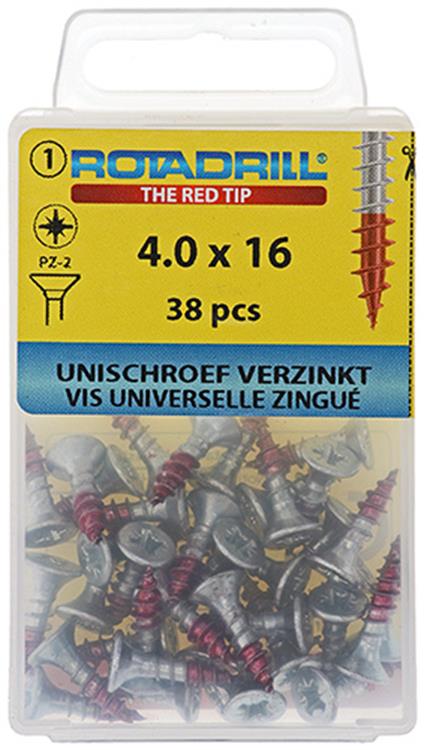 Load image into Gallery viewer, Rotadrill 1039774 - universeelschroef vk pzd vz 4.0x16mm (38) | 6 stuks
