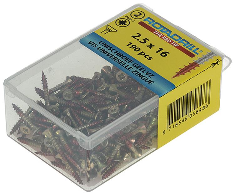 Load image into Gallery viewer, Rotadrill 1039790 - universeelschroef vk pzd glvz 2.5x16mm(190) | 6 stuks
