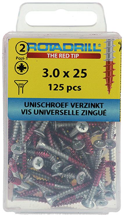 Load image into Gallery viewer, Rotadrill 1039792 - universeelschroef vk pzd vz 3.0x25mm (125) | 6 stuks
