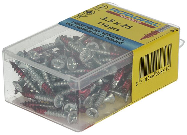 Load image into Gallery viewer, Rotadrill 1039795 - universeelschroef vk pzd vz 3.5x25mm (110) | 6 stuks
