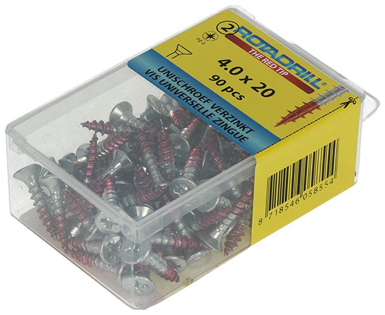Load image into Gallery viewer, Rotadrill 1039798 - universeelschroef vk pzd vz 4.0x20mm (90) | 6 stuks
