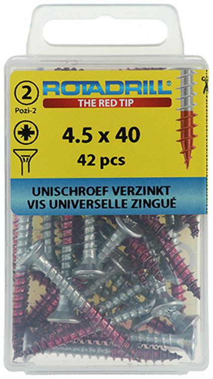 Load image into Gallery viewer, Rotadrill 1039803 - universeelschroef vk pzd vz 4.5x40mm (42) | 6 stuks
