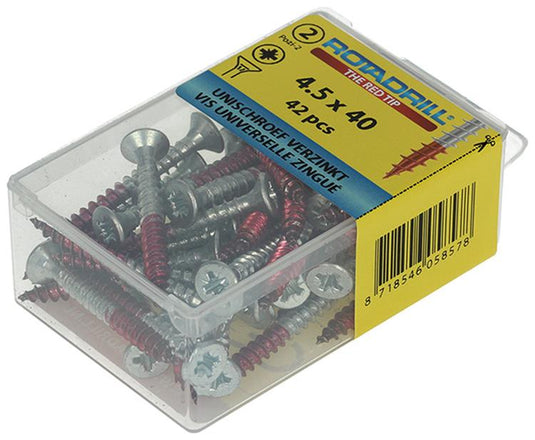 Rotadrill 1039803 - universeelschroef vk pzd vz 4.5x40mm (42) | 6 stuks