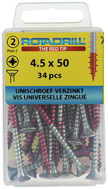Rotadrill 1039804 - universeelschroef vk pzd vz 4.5x50mm (34) | 6 stuks