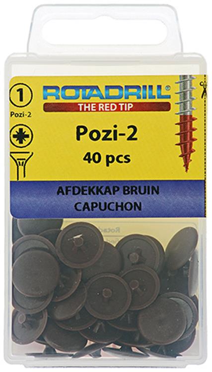 Load image into Gallery viewer, Rotadrill 1039838 - afdekkapje pzd 2 bruin (40) | 6 stuks
