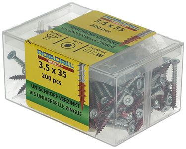 Rotadrill 1039990 - universeelschroef vktx vz 3.5x35mm (200) | 4 stuks