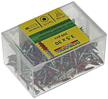 Rotadrill 1040008 - mdf-schroef 75°-vk tx vz 3.5x30mm (200) | 4 stuks