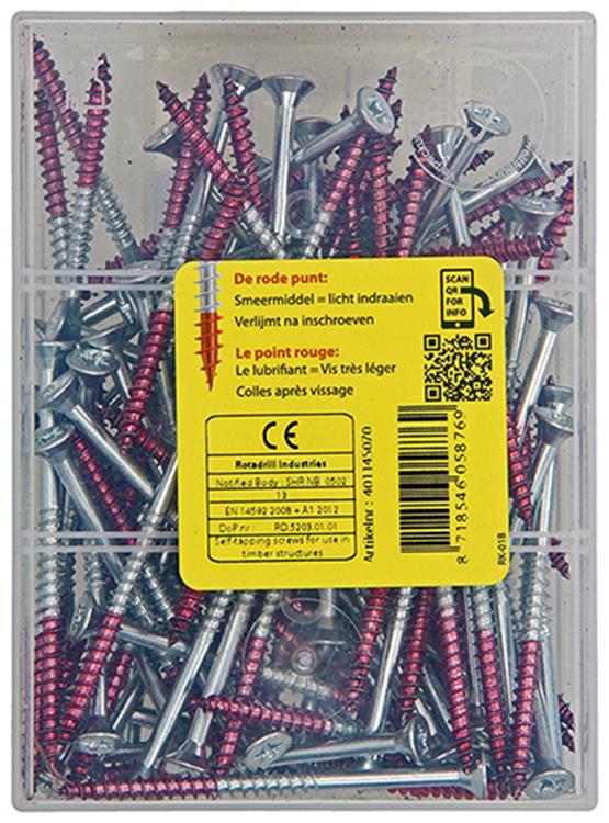 Load image into Gallery viewer, Rotadrill 1040026 - universeelschroef vkpzd vz 4.5x70mm (100) | 4 stuks
