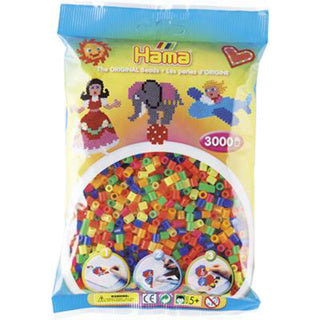 Hama strijkkralen 3000 stuks neon | 5 stuks