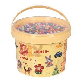 Hama strijkkralen 10000 stuks in een emmer | 2 stuks