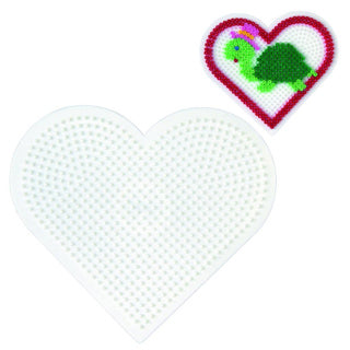 Hama strijkkralen grondplaat hart groot | 5 stuks