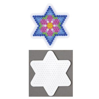 Hama strijkkralen grondplaat ster klein wit | 10 stuks