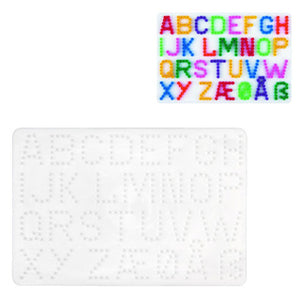 Hama strijkkralen grondplaat letters wit
