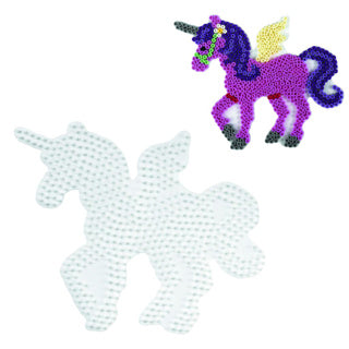 Load image into Gallery viewer, Hama strijkkralen grondplaat eenhoorn wit | 5 stuks
