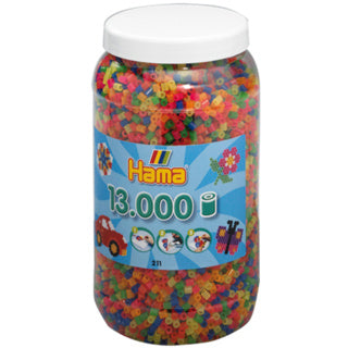 Load image into Gallery viewer, Hama strijkkralen ton met 13000 stuks neon
