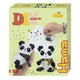 Merkloos sans marque hama - strijkkralen set - 3d panda - 2500 delig