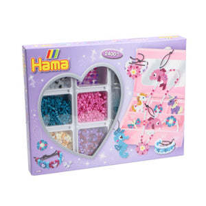Merkloos sans marque hama strijkkralen 2400 stuks sieradenset paars | 2 stuks