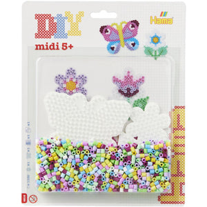 Hama strijkkralen 1100 stuks vlinder en bloem | 3 stuks