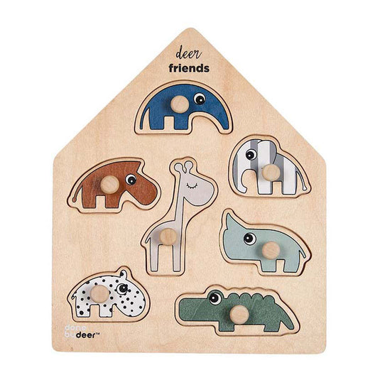Done by deer houten noppenpuzzel deer friends, 7st.