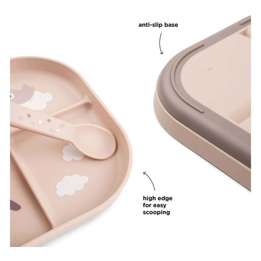 Done by deer vakjesbord blije wolken roze