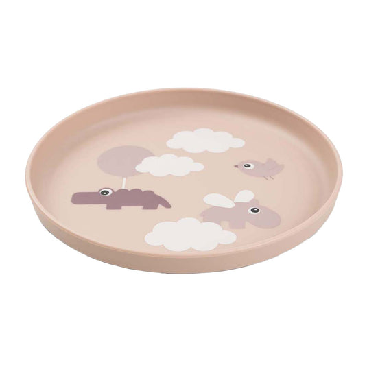 Done by deer vakjesbord blije wolken roze