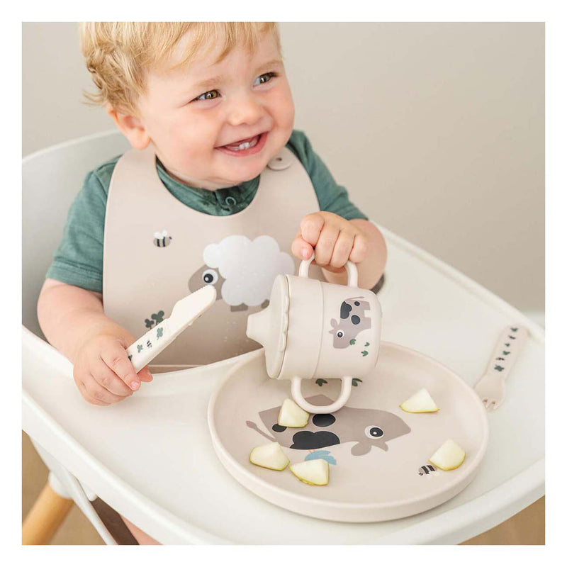 Load image into Gallery viewer, Done by deer kinderbord kleine boerderij beige
