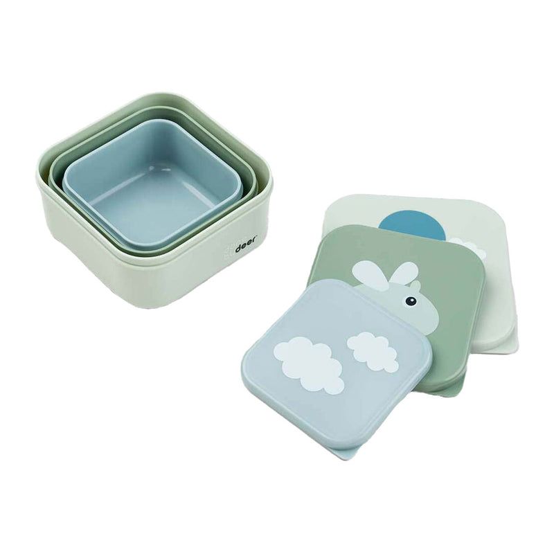 Load image into Gallery viewer, Done by deer snackbox blije wolken groen, 3st.
