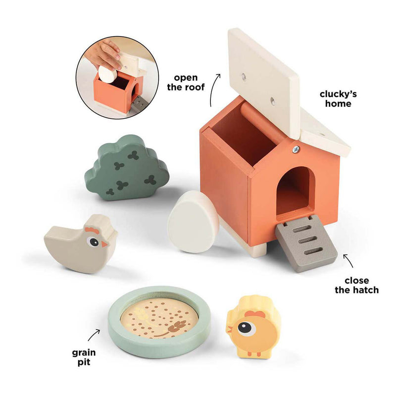 Load image into Gallery viewer, Done by deer tiny farm houten speelset clucky
