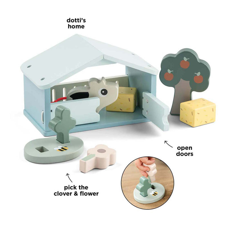 Afbeelding laden in galerijviewer, Done by deer tiny farm houten boerderij speelset - dotti
