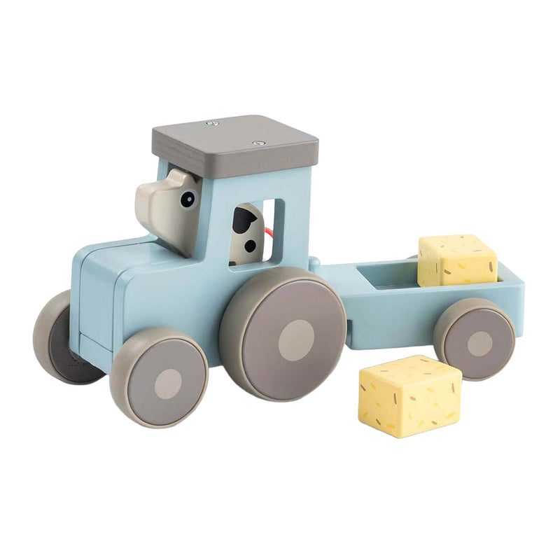 Load image into Gallery viewer, Done by deer tiny farm houten tractor dotti blauw
